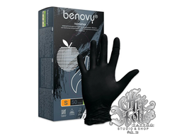 Перчатки черные нитр. "BENOVY"  XL