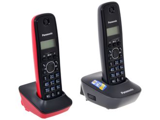 Телефон Panasonic KX-TG1612RU3 Доп трубка в комплекте, АОН, Caller ID, 12 мелодий звонка, поиск трубки