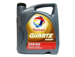 Моторное масло Total Quartz 9000 5W40 синтетическое 4 л.