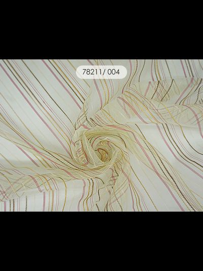 Арт. 78211. Полосатый цветной тюль с люрексом