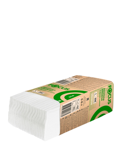 Полотенца бумажные листовые Focus Eco, 1-слойные, Z-сложения, 250 листов в упаковке /1/12/