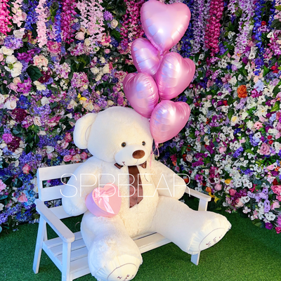 Плюшевый мишка 200 см, Шары сердца 5, Киндер бокс большой