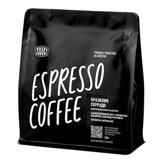 Кофе в зёрнах эспрессо "Бразилия Серрадо", 250г (Tasty Coffee)