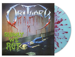 OBITUARY - SLOWLY WE ROT LP Blue Corpse/Blood Splatter LP US Remastered