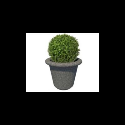 Уличное кашпо для цветов из архитектурного бетона №7 (серый)