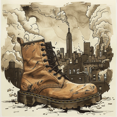 Ботинки Dr. Martens 1490 Vetemens черные с розовым