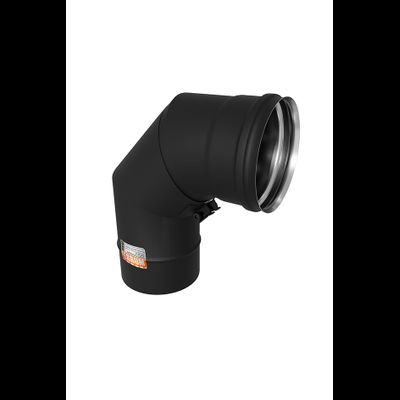 Колено-ревизия угол 90° (430/0,8 мм / эмаль /600° черная) D 115