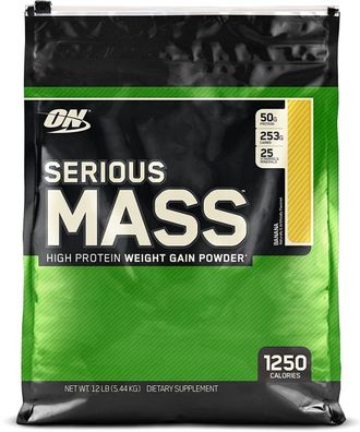 (Optimum Nutrition) Serious Mass - (5,44 кг) - (ваниль)