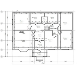 Одноэтажный каркасный дом с тремя спальнями 96м² (SK48)