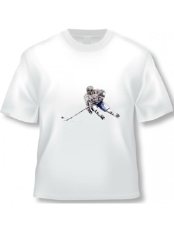 Футболка повседневная белая Хоккеист