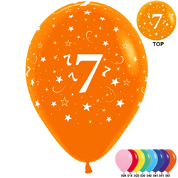 Воздушный шар "Семь" (Колумбия) 30 см.