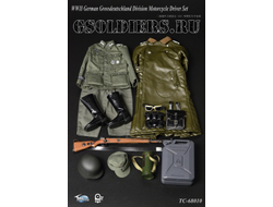 Мотоциклист - коллекционная фигурка 1/6 WWII German Grossdeutschland Division Motorcycle Driver Set (TC-6810) - Toys city