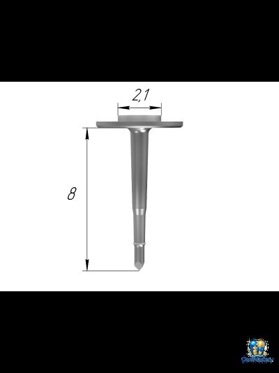 Пин безударный B2S 8.0 мм, арт. PIN-B2S-01.02