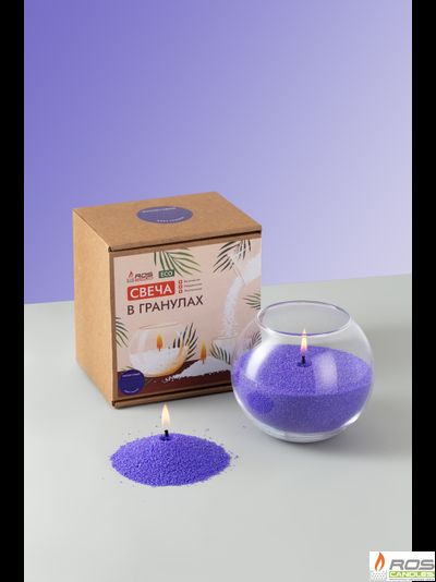 Насыпная свеча &quot;Шар&quot; 12*10 см, цвет &quot;Фиолетовый&quot;