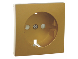 Efapel 90632 TDU, Лицевая панель розетки 2К+З, со шторками, золото
