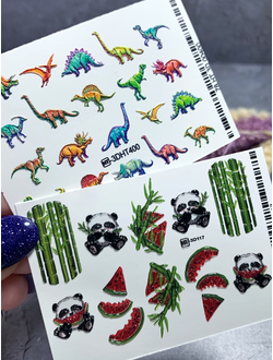 Набор слайдеров для ногтей в ассортименте (2 штуки) №49