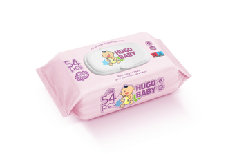 Hugo Baby  სველი ხელსახოცი 54 ც. და  120 ც.