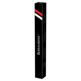 Ручка бизнес-класса шариковая BRAUBERG "Slim Black", корпус черный, узел 1 мм, линия письма 0,7 мм, синяя, 141402