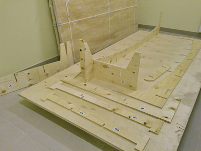 Кондуктор для сборки корпуса швертбота Оптимист