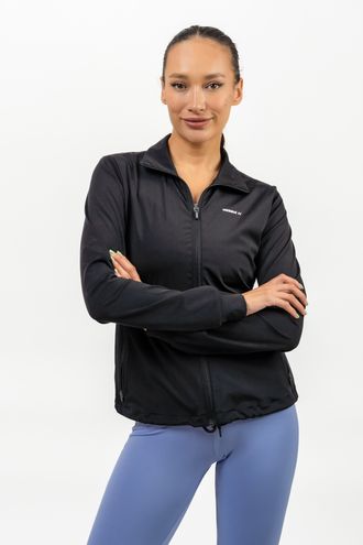 Ветровка SHINY ZIP UP WORKOUT JACKET SLEEK 481 Черная