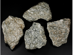 Кварц-слюдяной сланец в ассортименте, Россия, Северный Кавказ, КЧР, река Малый Блыб (65-80 мм, 120-140 г) №29790