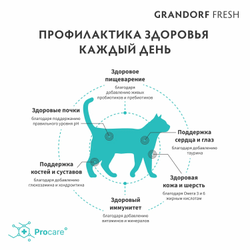 Grandorf Fresh для взрослых кошек с лососем и бататом, 400 г