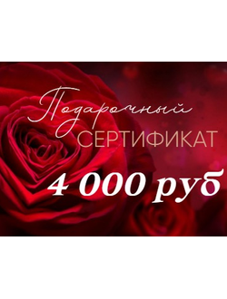 Подарочный Сертификат на сумму 4 000 руб