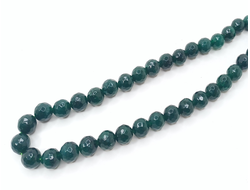 Агат тонированный граненый на нити  10мм  изумрудный