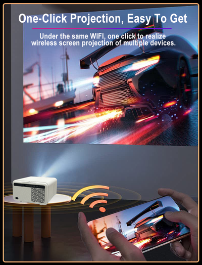 Проектор Everycom CubeLite Mini Full HD оригинал, Андроид 12.0, 2/32Gb, 1500 Ansi люменов