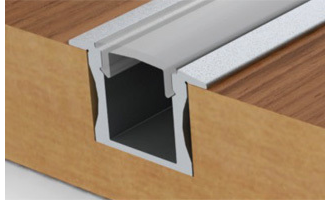 Профиль с экраном  ALU-SLIM-H15-F-2000 ANOD+FROST