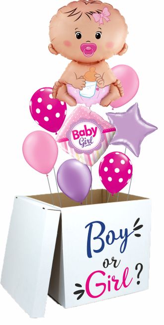 Коробка сюрприз на гендер пати Boy or Girl (девочка)