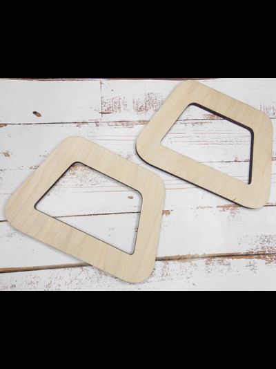 Ручки для сумок пара фанерные 19х11 см трапецевидные