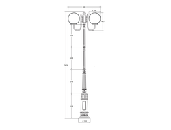 Садово-парковые светильники GLOBO S-2 (184См)