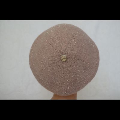 Розовый берет с бисером для женщин Италия Vizio 6459