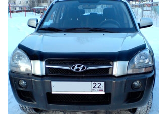 Дефлектор капота темный HYUNDAI TUCSON 2008-2009, NLD.SHYTUC0812