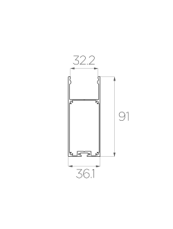 Алюминиевый профиль 4L-3590-S ANOD