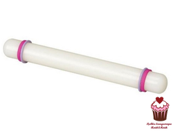 Скалка гладкая с ограничителями 23 см, акрил