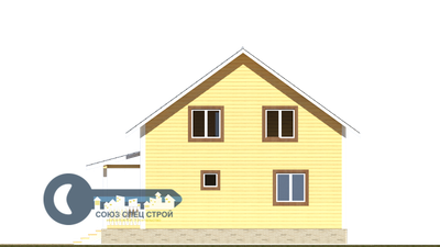 ДЖ-04 ГАБАРИТНЫЕ РАЗМЕРЫ: (8Х8,5М) 1,5 ЭТАЖА, ОБЩАЯ ПЛОЩАДЬ: 142.5М²