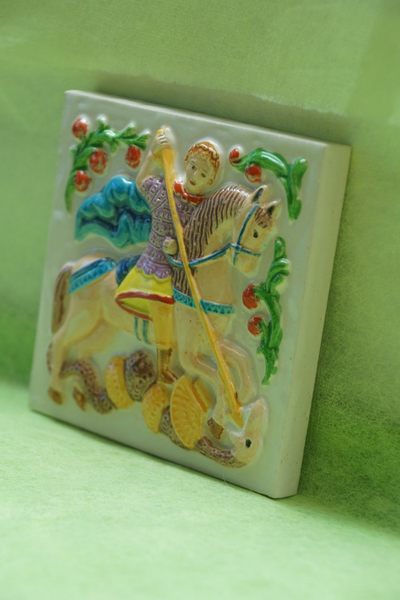 Георгий Победоносец (изразцовая плитка)