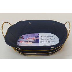 Корзина для хлеба золото овал