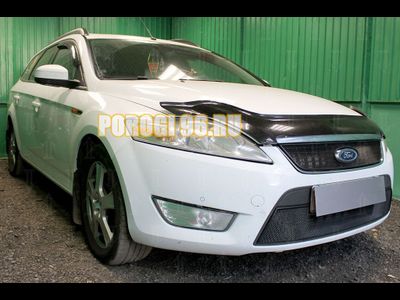 Защита радиатора Ford Mondeo IV 2007-2010 black верх