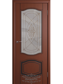 CORDONDOOR/ МАРИЯ/ ШПОН FINE-LINE/ ШОКОЛАД/ ПОЛОТНО ОСТЕКЛЕННОЕ/ УФ ФОТОПЕЧАТЬ