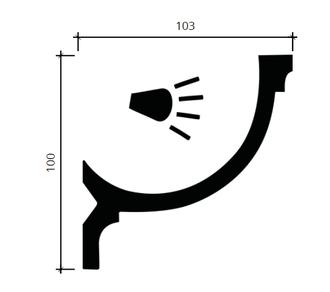 Карниз 1.50.261 - 100*103*2000мм