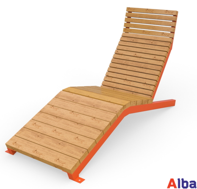 Лежак парковый ПАРК-01 1650х800х960 мм