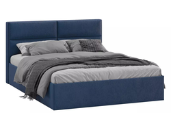 Спальня ГЛОСС - Кровать с мягкой обивкой тип 1 1600 Микровелюр Wellmart Blue
