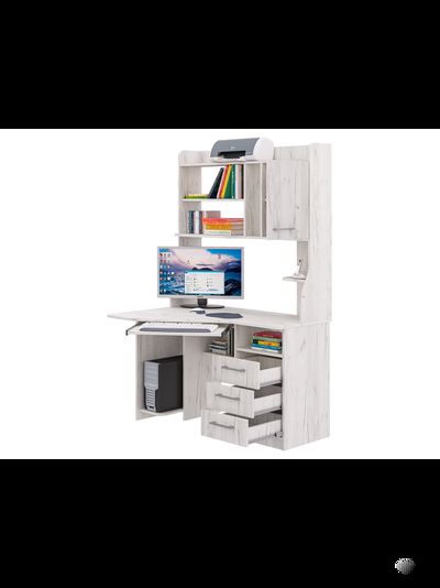 СК-25 угловой компьютерный стол с надстройкой Крафт светлый