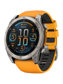 Часы Garmin Fenix 8 -51mm Sapphire Titan Spark Orange / Graphite