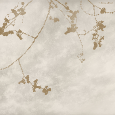 Зеркальный декор многослойный в основании слой из керамогранита, на поверхности зеркальная плитка,  Villeroy&Boch, Arc Noir, декор 40х40 см, минк