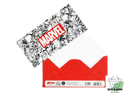 Конверт для денег, 16.5 х 8 см "С днем рождения!", Мстители