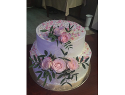 Оформление живыми цветами или ягодами (работа)